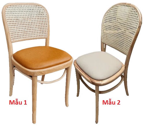 Ghế ăn Thonet lưng tựa đan mây GCL30