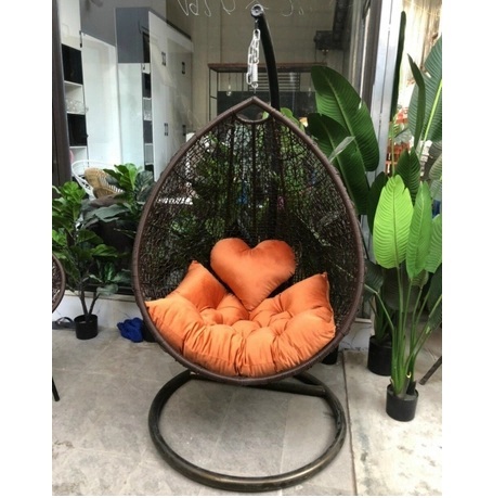 Xích đu đơn đan rối mây nhựa XD04