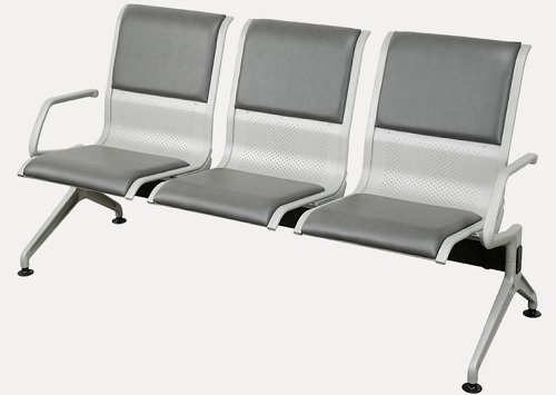 Ghế băng chờ thép nệm bọc da Gauss Chair KUB 201 FM