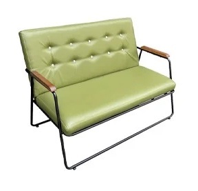 Ghế cafe sofa khung sắt nêm bọc da nỉ GSF275 không gian cafe, trà sữa sfc03