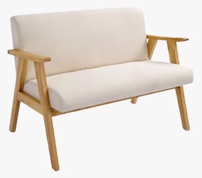 Ghế Sofa đơn, băng gỗ tay dẹt GSF264