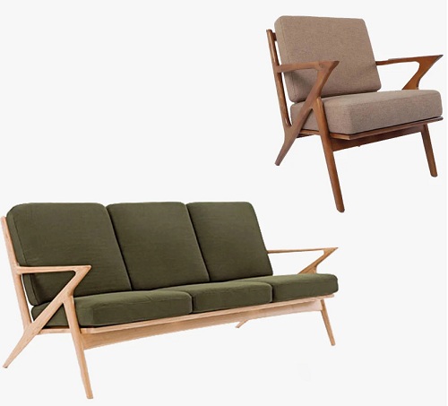 Ghế sofa quán cafe đơn gỗ tự nhiên GSF269