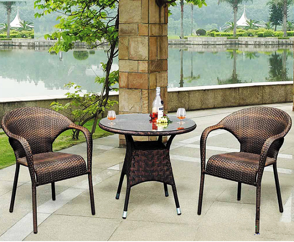 Bàn ghế sân vườn cafe ngoài trời BGN10 nhà hàng sợi nhựa giả mây