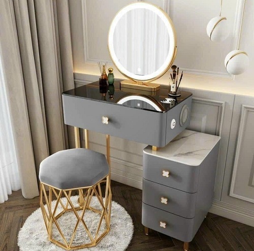 Bàn phấn trang điểm nữa trang mặt kính 70cm BP99 chất lượng bền đẹp