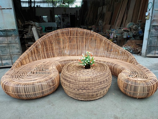 Sofa vòng cung dây tròn sang trọng SFN22 xưởng sản xuất bàn ghế cafe