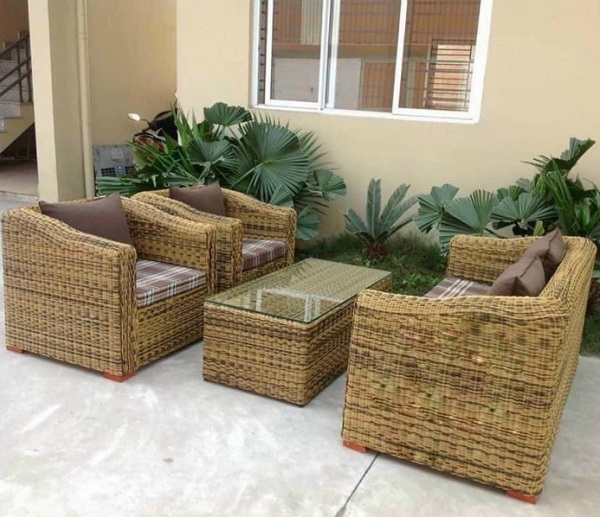 Sofa mây nhựa 01 bàn, ghế 01 băng, 02 đơn SFN08