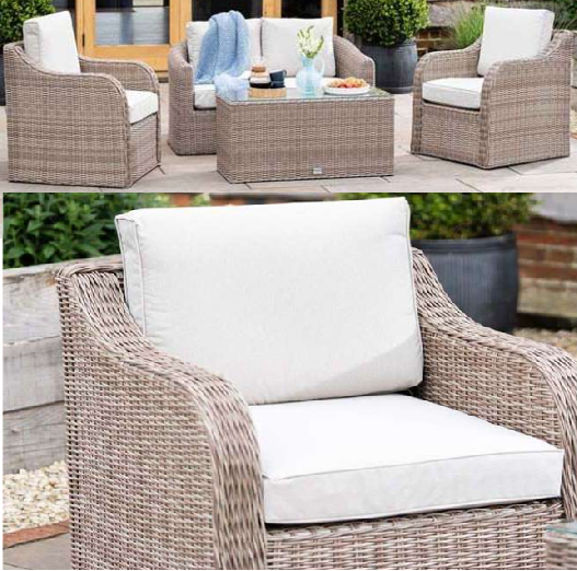 Bàn ghế sofa đan mây giả nhựa sân vườn SFN15 sản xuất tại xưởng