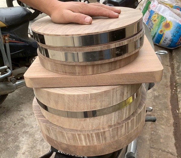 Thớt gỗ nghiến đường kính 24, 27, 29 dày 3, 4 cm