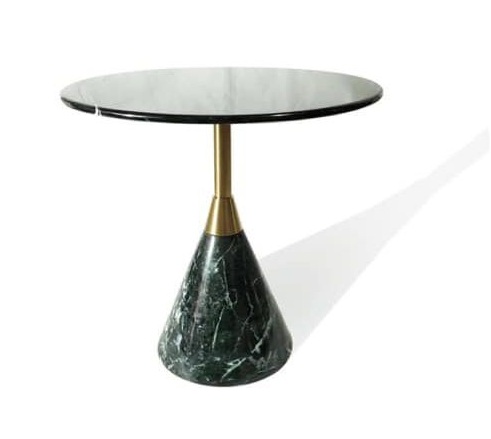 Bàn tab đế đá xanh Ấn độ hình nón trụ inox 304 HBS01-E sang trọng đẹp