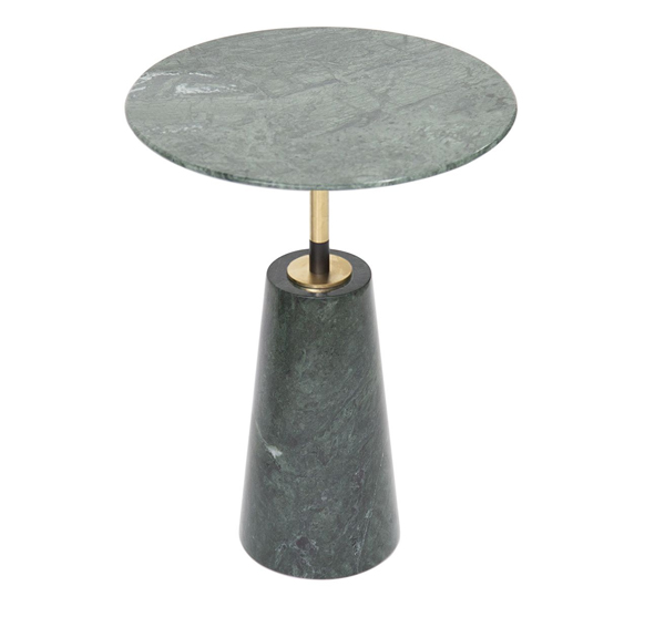 Bàn tab BTK03, đế đá xanh Ấn độ hình thang, trụ inox 304 mạ PVD vàng, mặt đá xanh Ấn độ