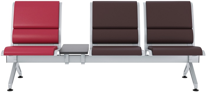 Mẫu ghế 3 băng chờ Gauss Chair FU-10B có bàn viết