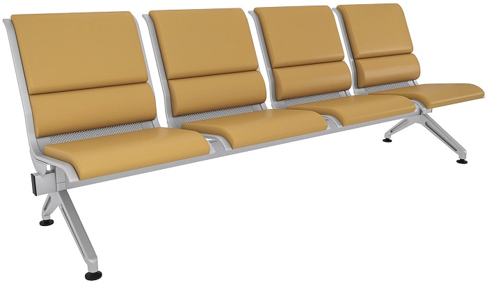 Mẫu ghế 4 băng chờ Gauss Chair FU-09B có bàn viết