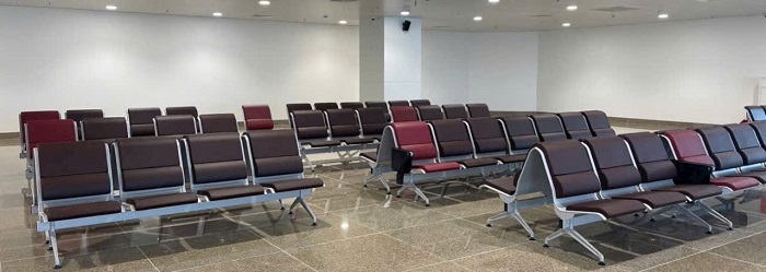 Ghế băng chờ Gauss Chair loại 3 băng và 4 băng mầu đỏ kết hợp mầu nâu
