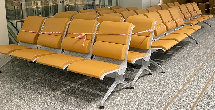 Ghế 4 băng gauss chair FU-09B lắp đặt sân bay nội bài