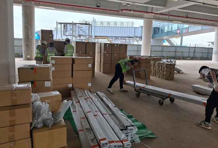 Hạ hàng tập kết hàng sân bay nội bài khu TT2